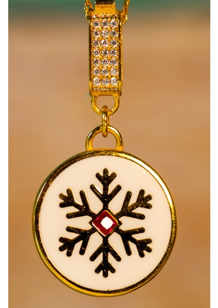 Mineli Kar Tanesi Kolye Ucu 22 Ayar A076041