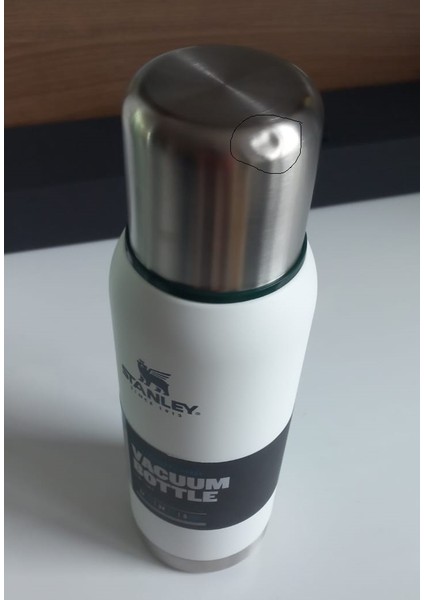 Vacuum Bottle 1 Lt Beyaz Kapakta Hafif Ezik