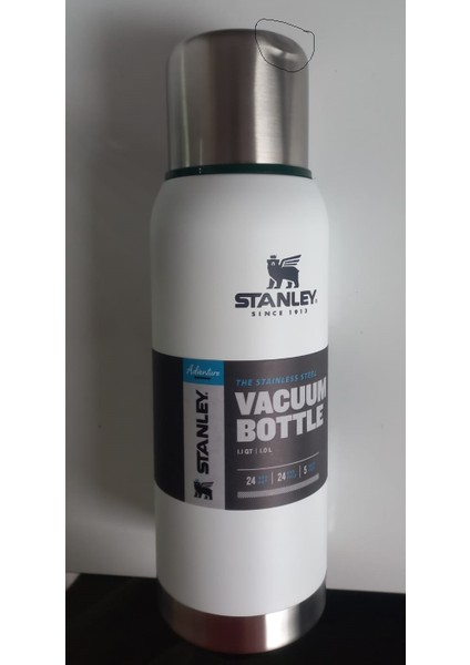 Vacuum Bottle 1 Lt Beyaz Kapakta Hafif Ezik