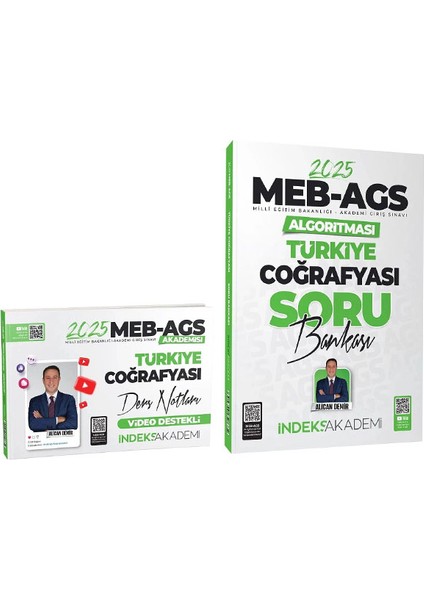 2025 Meb Ags Akademisi Türkiye Coğrafyası Video Ders Notları / Soru Bankası 2 Li Set