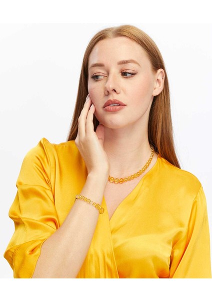 Galaksi Serisi Sitrin Taşı Kolye & Bileklik Seti fiyatları