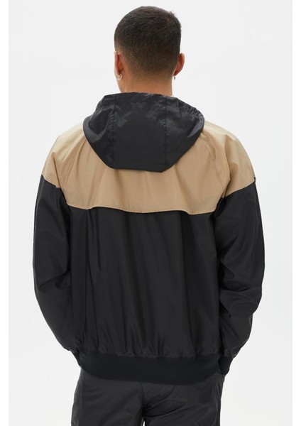 Windrunner Full Zip Jacket Kapüşonlu Erkek Ceket Rüzgarlık Kahve- Siyah fiyatları