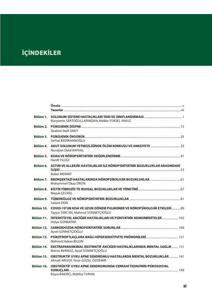 Solunum Sistemi Hastalıklarına Nöropsikiyatrik Yaklaşım