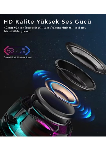 Manyetik Mıknatıslı Kablosuz Hoparlör Mini Bass Speaker Bluetooth