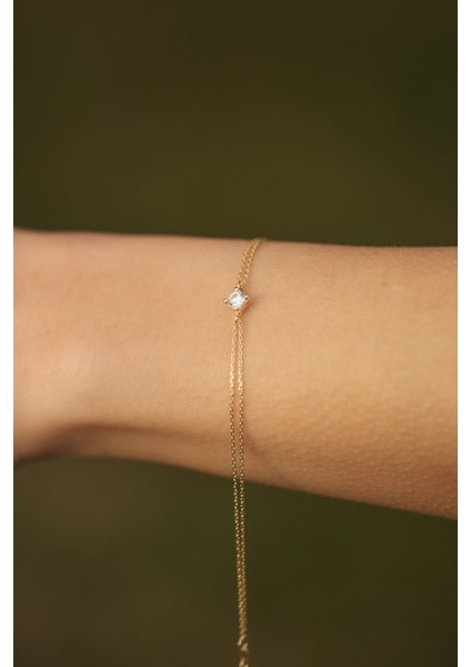 14 Ayar Tektaş Altın Bileklik 14BLK0011 modelleri