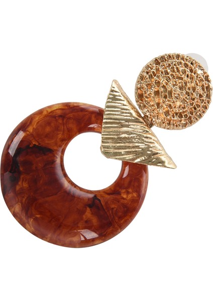 Vintage Akrilik Yuvarlak Küpe Kişilik Alaşım Kolye Küpe Kadın Süs Takı (Yurt Dışından) fırsatları