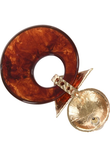 Vintage Akrilik Yuvarlak Küpe Kişilik Alaşım Kolye Küpe Kadın Süs Takı (Yurt Dışından) indirimleri