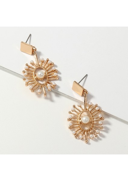 Moda Nefis Çinko Alaşım Simüle Inciler Damla Küpe Takılar Gelin Dangle Küpe Takı Hediyeler (Yurt Dışından)