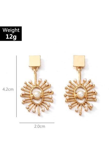 Moda Nefis Çinko Alaşım Simüle Inciler Damla Küpe Takılar Gelin Dangle Küpe Takı Hediyeler (Yurt Dışından)
