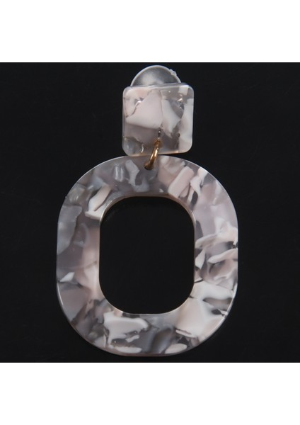 Abartılı Asetik Asit Leopar Geometrik Küpe Akrilik Plaka Daire Uzun Geometrik Küpe Kadın Gri (Yurt Dışından) fırsatları