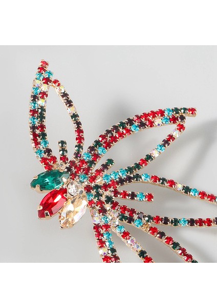 Köpüklü Rhinestone Çiçek Damla Küpe Küpe Kadınlar Için Akşam Yemeği Parti Düğün Moda Takı Ab Renkli Elmas (Yurt Dışından) fırsatları