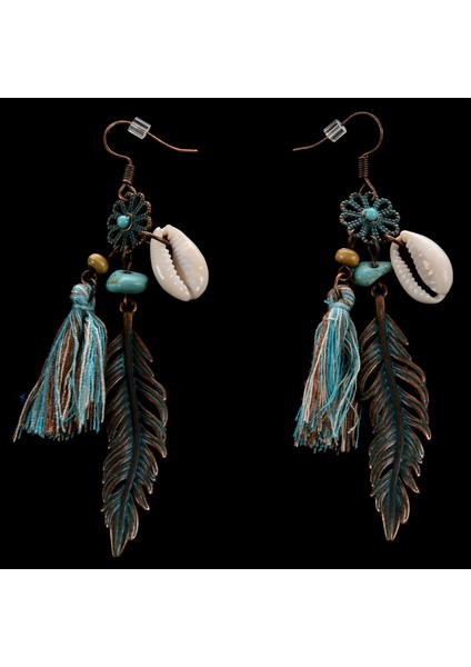 Vintage Bohemian Etnik Saçak Yaprak Küpe Kadın Kızlar Için Yıldönümü Düğün Parti Takı Charms (Yurt Dışından)