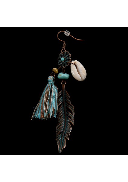 Vintage Bohemian Etnik Saçak Yaprak Küpe Kadın Kızlar Için Yıldönümü Düğün Parti Takı Charms (Yurt Dışından)