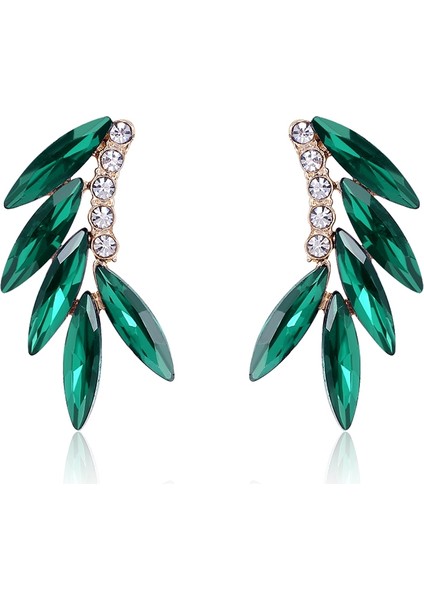 Kristal Vintage Alaşım Küpe Geometrik Yarım Daire Ark Küpe Kadınlar Için Stil Mavi (Yurt Dışından) fiyatları