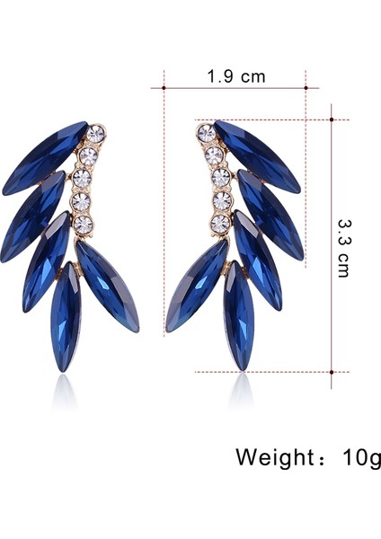 Kristal Vintage Alaşım Küpe Geometrik Yarım Daire Ark Küpe Kadınlar Için Stil Mavi (Yurt Dışından) indirimleri