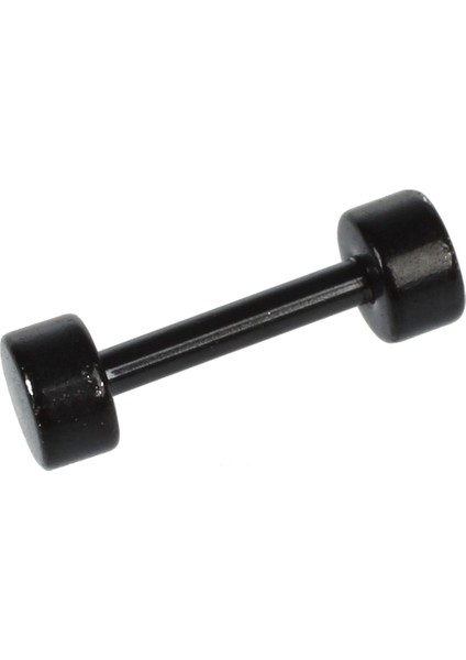 2 Çift Erkek Halter Titanyum Çelik Kulak Çıtçıtlı Küpe 4mm Siyah (Yurt Dışından)