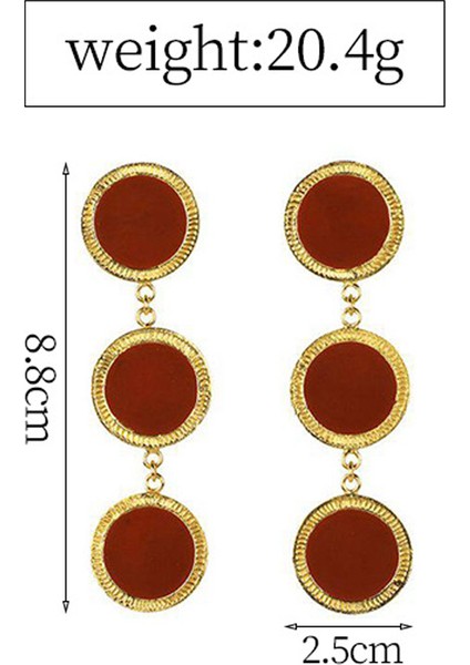 Yeni Tasarım Altın Kenar Küçük Yuvarlak Daire Zincir Dangle Küpe Kadınlar Için Vintage Altın Küpe Parti Altın ve Siyah (Yurt Dışından) fiyatları