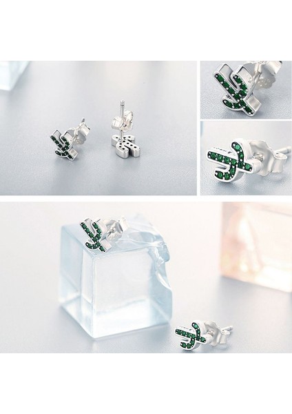 925 Ayar Gümüş Göz Kamaştıran Yeşil Kaktüs Küpe Kadın (Yurt Dışından) fırsatları