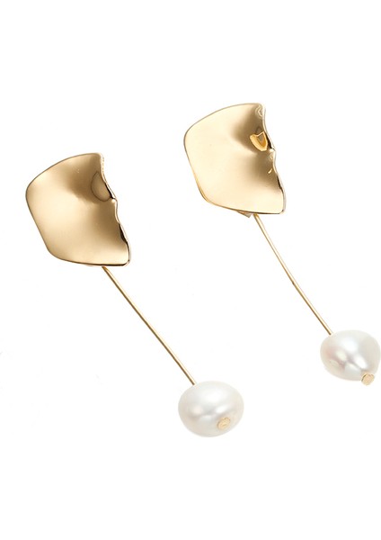 Küpe Altın Asimetrik Yuvarlak Geometrik Düzensiz Inci Damla Küpe (Yurt Dışından) fiyatları