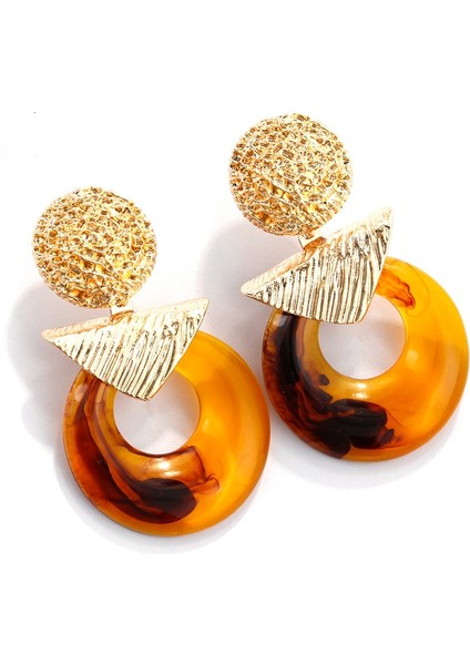Vintage Metal Reçine Damla Dangle Bildirimi Küpe Kadınlar Kız Için Trendy Küpe Moda Parti Düğün Takı (Yurt Dışından) fırsatları