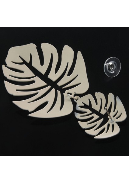 Abartılı Bohem Hollow Çift Yapraklı Hindistan Cevizi Palmiye Yaprağı Büyük Plaj Küpe Kadın Küpe Beyaz (Yurt Dışından) fırsatları