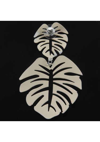 Abartılı Bohem Hollow Çift Yapraklı Hindistan Cevizi Palmiye Yaprağı Büyük Plaj Küpe Kadın Küpe Beyaz (Yurt Dışından) indirimleri