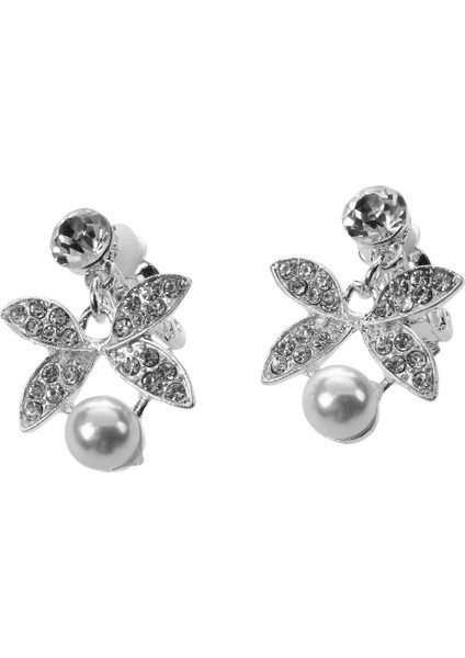 Kore Tarzı Düğün Takı Beyaz Kelebek Şekilli Kristal Rhinestone Taklit Inci Kolye Küpe Seti (Yurt Dışından) modelleri