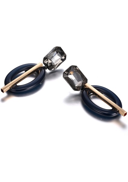 Akrilik Küpe Gözlük Göz Şekli Sallantılı Küpe Koyu Gri (Yurt Dışından) modelleri