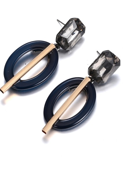 Akrilik Küpe Gözlük Göz Şekli Sallantılı Küpe Koyu Gri (Yurt Dışından) fırsatları