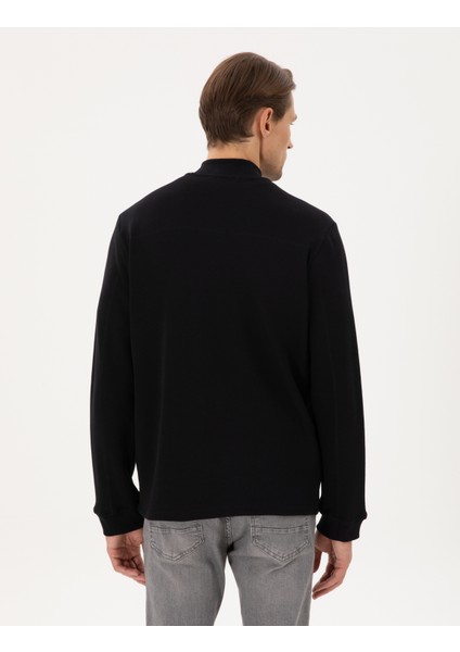 Erkek Siyah Regular Fit Sweatshirt 50296505-VR046
