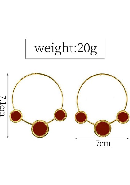 Büyük Kalın Altın Halka Küpeler Küçük Yuvarlak Charm Bayan Bildirimi Küpe Bohemian Takı Kadınlar Altın ve Siyah (Yurt Dışından) fiyatları