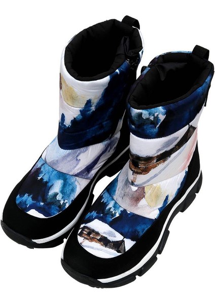 Kadın Vegan Çok Renkli Kar Botu - Snow And Ink Tasarım