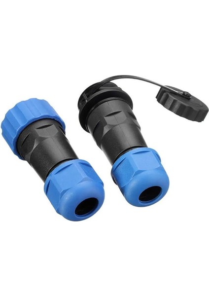 SD20 Su Geçirmez Tek Pinli Erkek-Dişi 20 mm Düz Kablo Konnektör - DSR3627-9816
