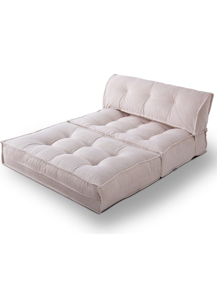 Mocca Fitilli Kadife Çift Kişilik Katlanır Yatak Katlanır Koltuk Krem fiyatları