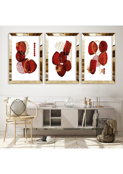 Soyut Desen Gümüş Pleksi Kenar Mdf Tablo