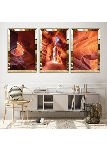 Soyut Desen Gümüş Pleksi Kenar Mdf Tablo