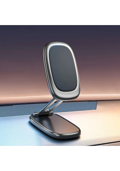 360° Dönebilen Alüminyum Alaşımlı Araba Telefon Tutucu Katlanabilir Manyetik Navigasyon Braketi