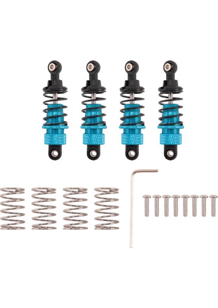 4 Adet Rc Araba Alüminyum Ön ve Arka Amortisör Tt-01 TT01 / TT02 M5 M6 1/10 Yükseltme Parçaları Mavi (Yurt Dışından)