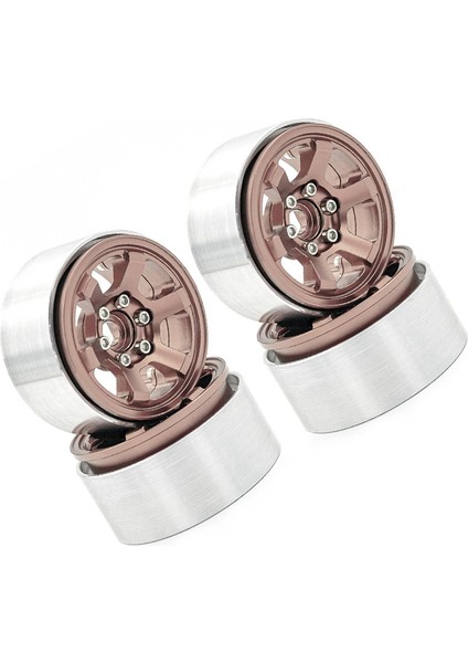 4 Adet Metal Beadlock 1.9 Tekerlek Jantı Göbeği 1/10 Rc Paletli Araba Trx4 D90 Eksenel SCX10 Capra Redcat,7 (Yurt Dışından)