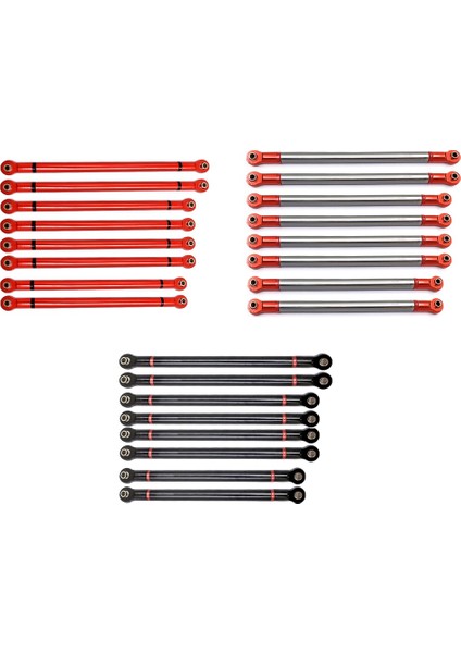 8 Adet/grup Metal Bağlantı Çubuğu Çekme Çubuğu Kiti 313 mm Dingil Mesafesi 1/10 Rc Paletli Araba Eksenel SCX10 Yükseltme Parçaları Aksesuarları, 3 (Yurt Dışından) fiyatları