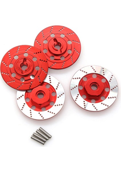 8 Adet Metal Fren Diski Jant Kutusu Metal Altıgen Adaptör 12MM 1/10 Sakura D4 On-Road Yarış Rc Araba Parçaları, Kırmızı (Yurt Dışından)
