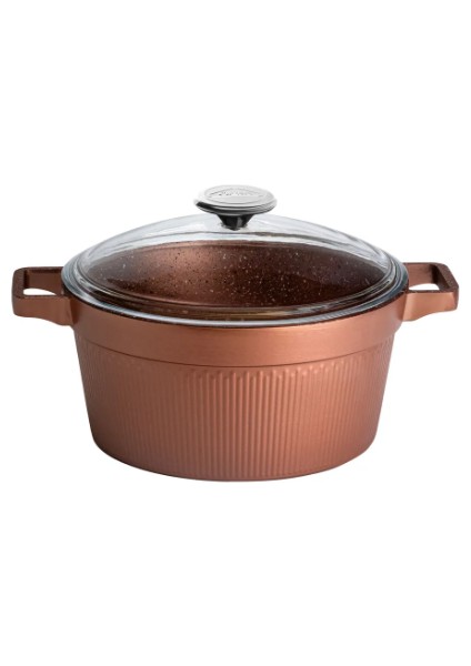 Granit Master 7 Prç Gold Rose Döküm Set (TENCERE20 24/K.YARIK26/TAVA26)