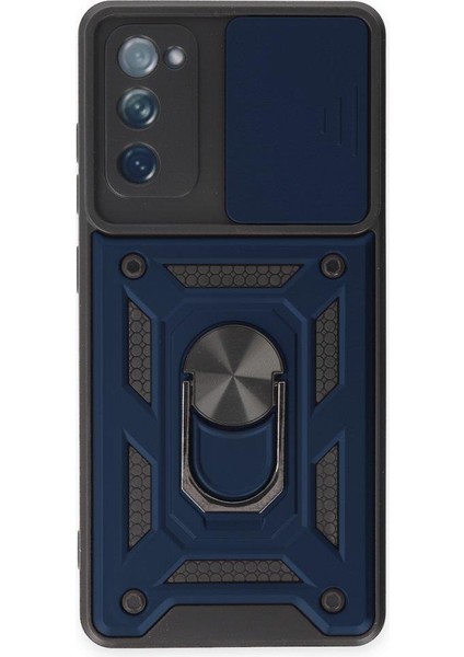 Samsung Galaxy S20 Fe Ile Uyumlu Kılıf Kamera Korumalı Sürgülü Yüzüklü Standlı Tank fiyatları