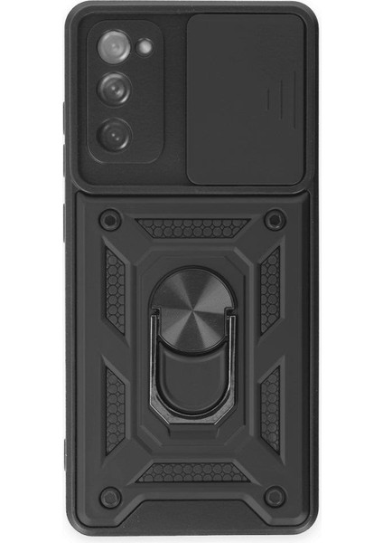 Samsung Galaxy S20 Fe Ile Uyumlu Kılıf Kamera Korumalı Sürgülü Yüzüklü Standlı Tank modelleri
