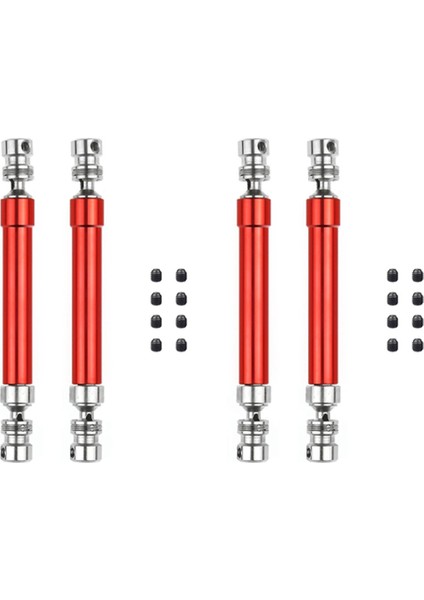 4 Adet Metal Cvd Tahrik Mili 110-160MM 1/10 Rc Kaya Paleti Eksenel SCX10 90046 Trx4, Kırmızı (Yurt Dışından)