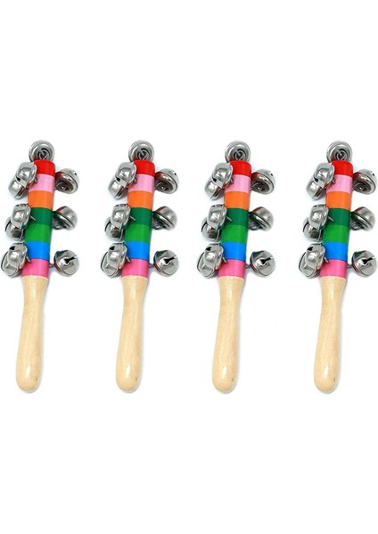 Adet El Jingle Bells, Ahşap Ziller Jingle Shaker Çocuk Müzikal (Yurt Dışından)