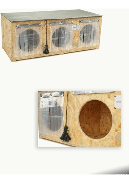 DEMONTE-Dış & İç Mekan Ahşap Kedi Yuvası Ölçüleri: 90x35x40
