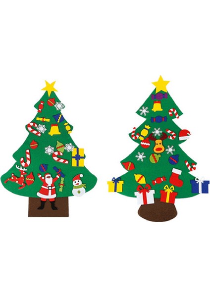 Adet Noel Tatil Hediyesi Keçe Kumaş Noel Çıkartmaları Şeker Geyik (Yurt Dışından)