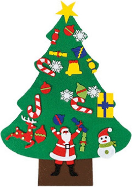 Adet Noel Tatil Hediyesi Keçe Kumaş Noel Çıkartmaları Şeker Geyik (Yurt Dışından)