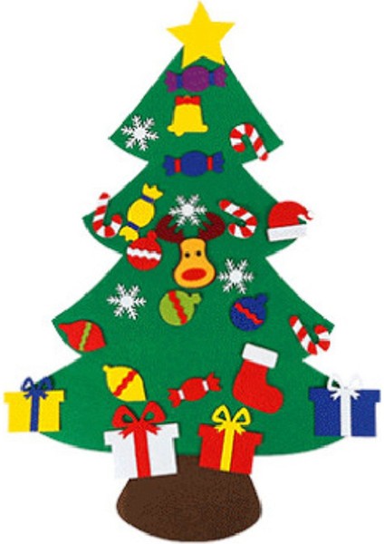 Adet Noel Tatil Hediyesi Keçe Kumaş Noel Çıkartmaları Şeker Geyik (Yurt Dışından)